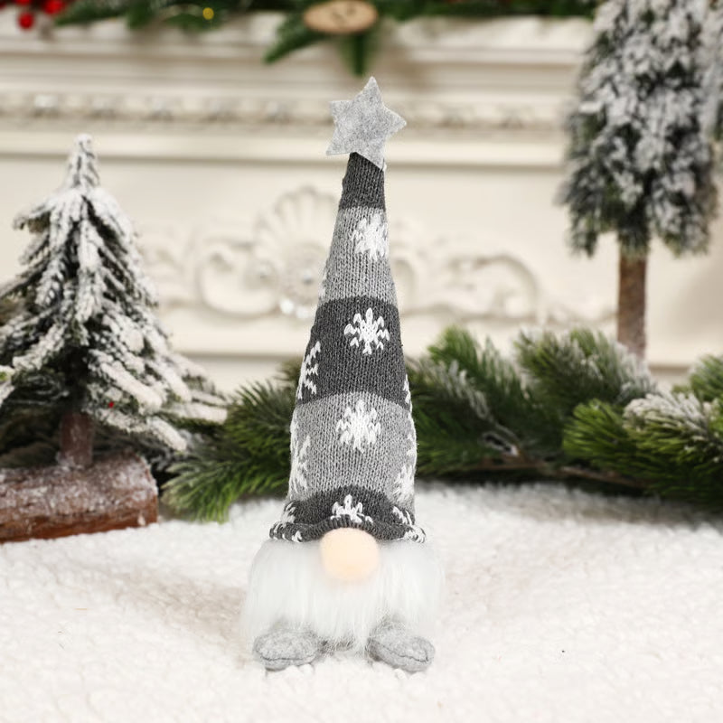 Beleuchtetes Weihnachts-Zwerg-Plüschtier-Set – Nordische Tomte-Weihnachtsdekoration mit langen Beinen