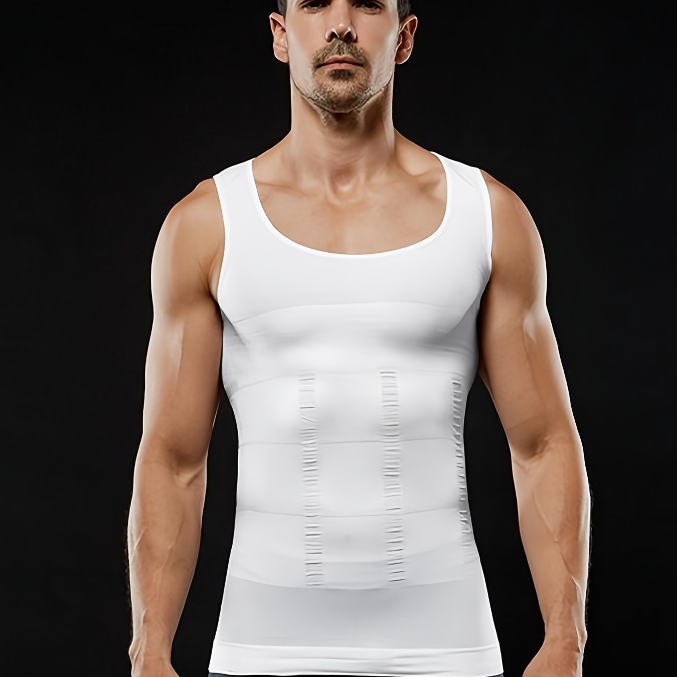 Maiou compresiv pentru bărbați, cu croială strâmtă și efect de modelare | Body Shaper