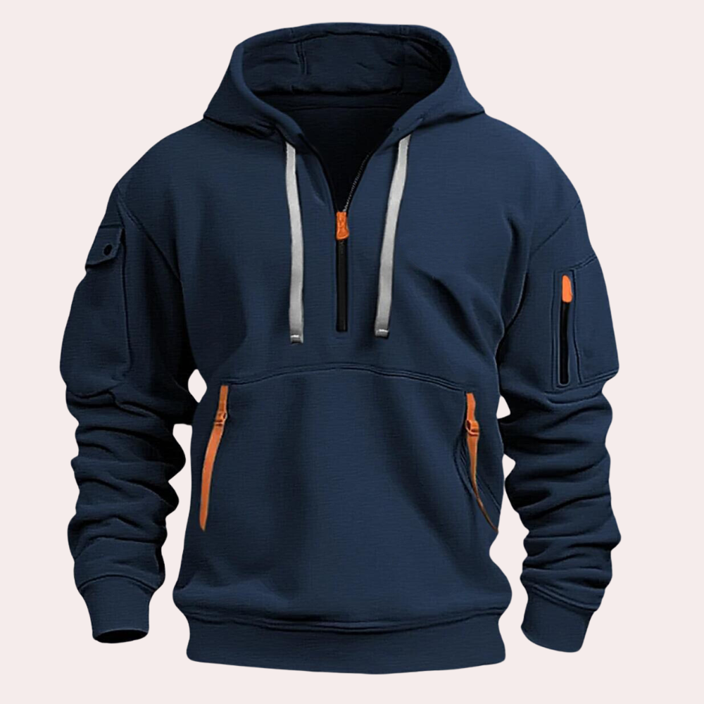 Herren-Funktions-Hoodie mit Reißverschlüssen – Bequem und praktisch für Alltag und Outdoor3