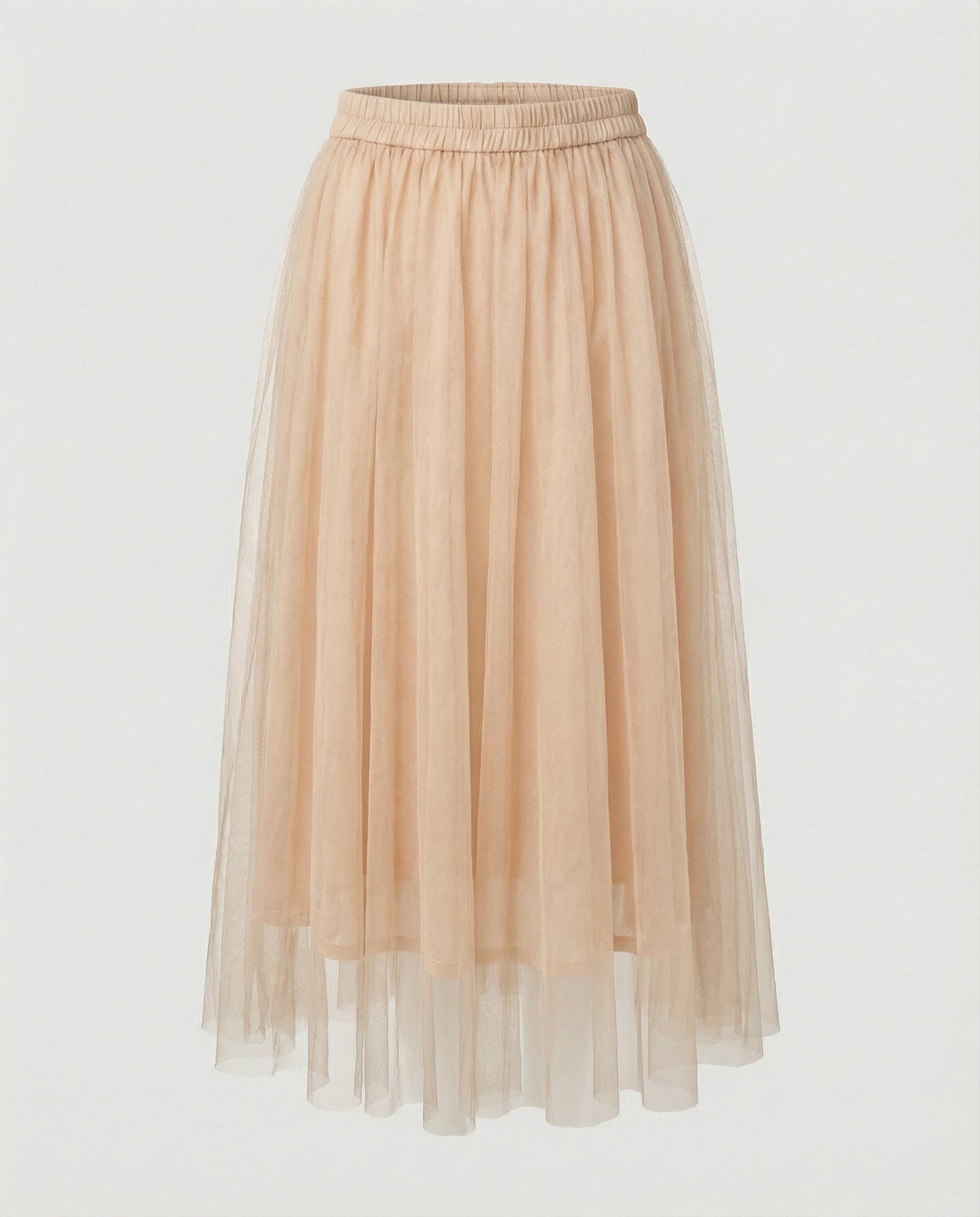 Damen Langarm Enganliegendes Midi Kleid | Transparenter Rock