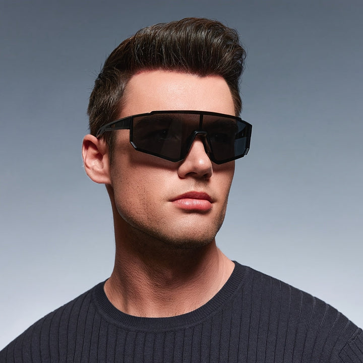 Herren Sport Sonnenbrille | Oversize Shield Scheibe | Wraparound Design | Outdoor Freizeitlook