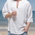 Herren Henley-Shirt | Relaxed Fit Shirt | V-Ausschnitt Design | Lässiger Alltagsstil