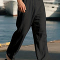 Herrenhose | Relaxed Fit Hose mit Geradem Bein | Kordelzugbund | Lässiger Sommerstil