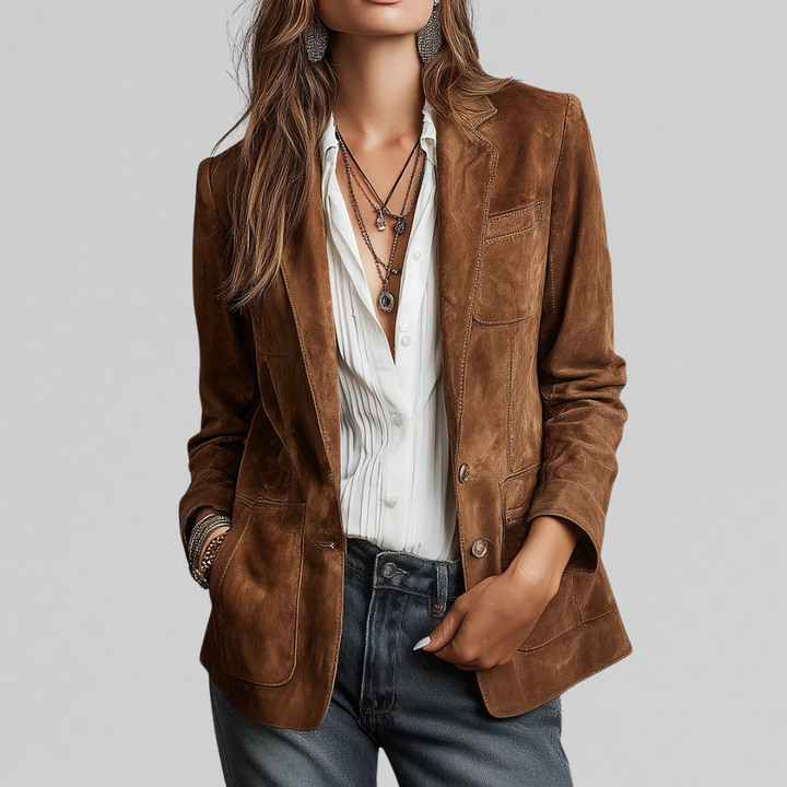 Camille | Women's Tailored Suede-Touch Blazer