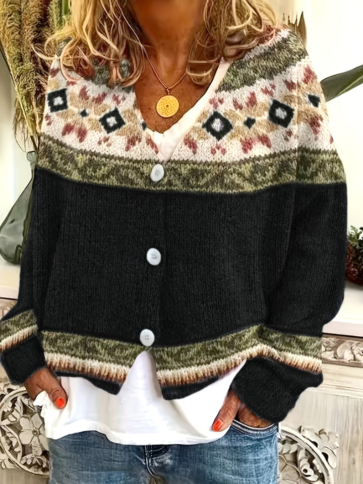Wren | Women's Patterned Button-Front Cardigan