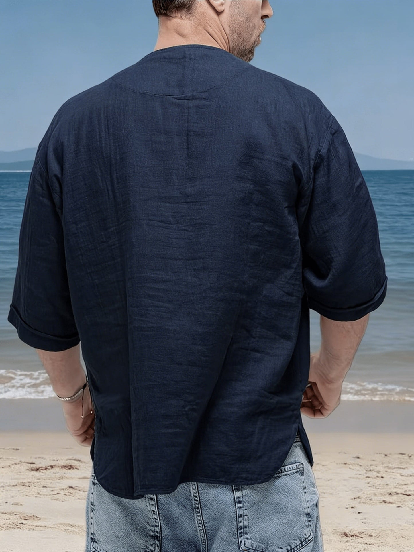Herren Henley-Shirt | Relaxed Fit Shirt | V-Ausschnitt Design | Lässiger Alltagsstil
