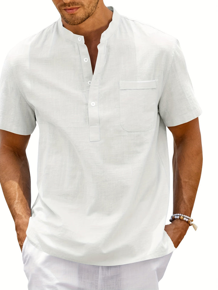 Rafał | T-shirt Henley homme en grandes tailles