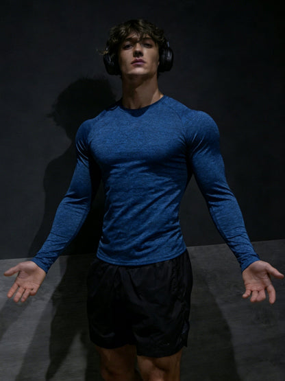 Men's Long Sleeve Compression T-Shirt with Muscle Fit | Gym Wear
