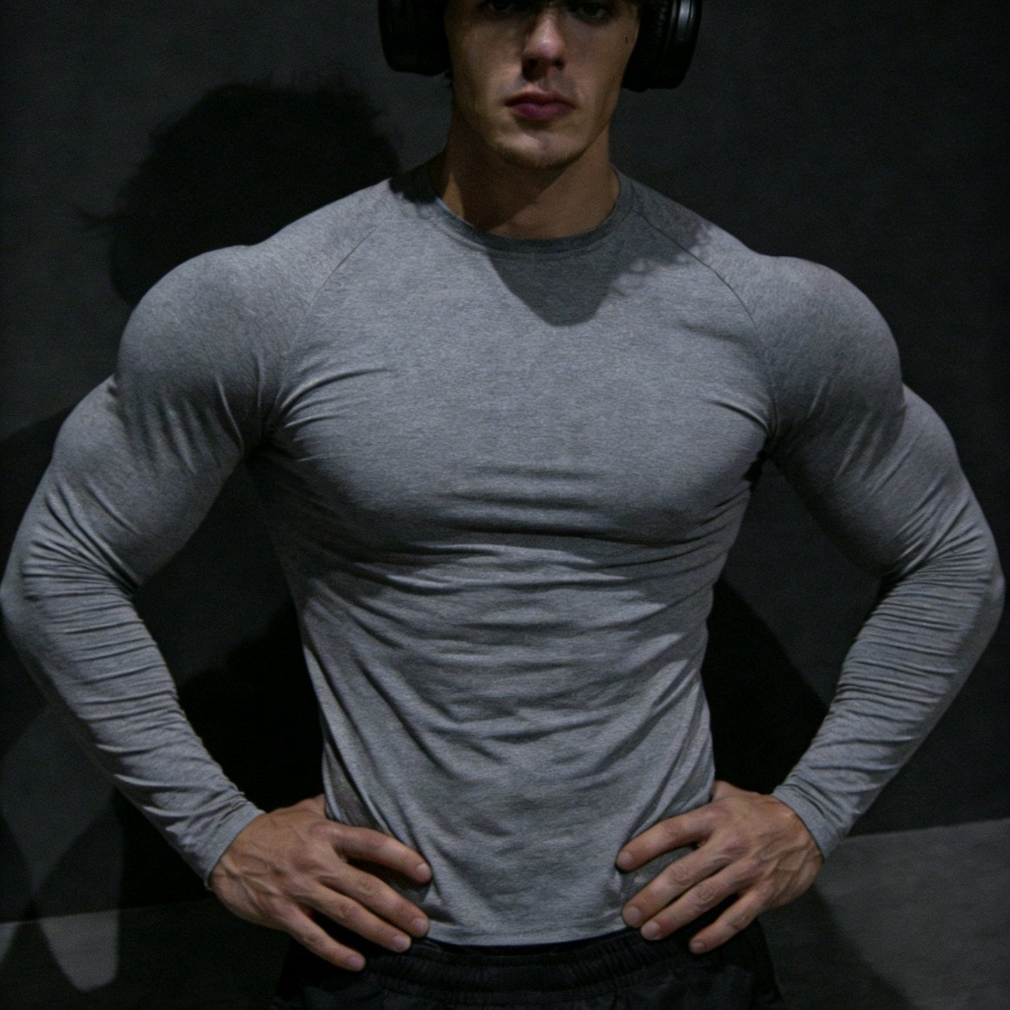 Men's Long Sleeve Compression T-Shirt with Muscle Fit | Gym Wear