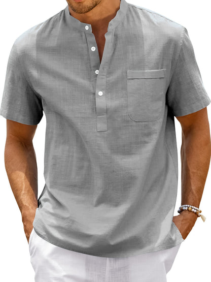 Rafał | T-shirt Henley homme en grandes tailles