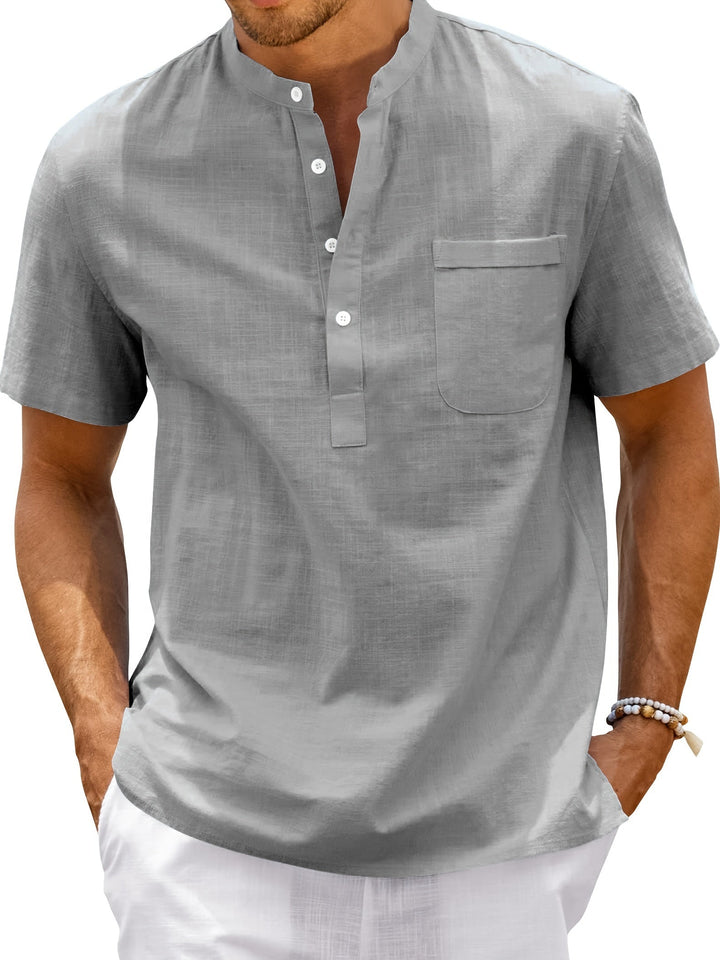 Rafał | T-shirt Henley homme en grandes tailles