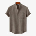 Herren Kurzarm Hemd Mit Stehkragen | Smart Casual Stil