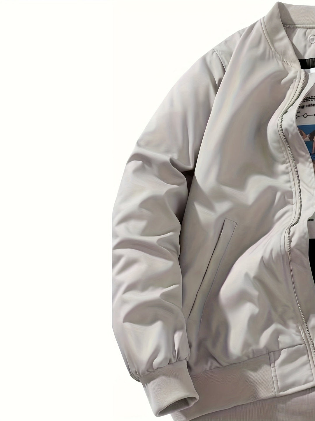 Herren Bomberjacke mit Kapuze | Bequeme Passform mit Reissverschluss | Layered Hood Design | Streetwear Freizeitlook