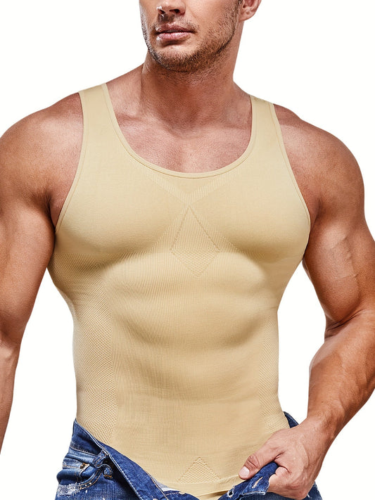 Débardeur de compression homme | Haut sans manches près du corps | Silhouette définie | Look moderne pour tous les jours