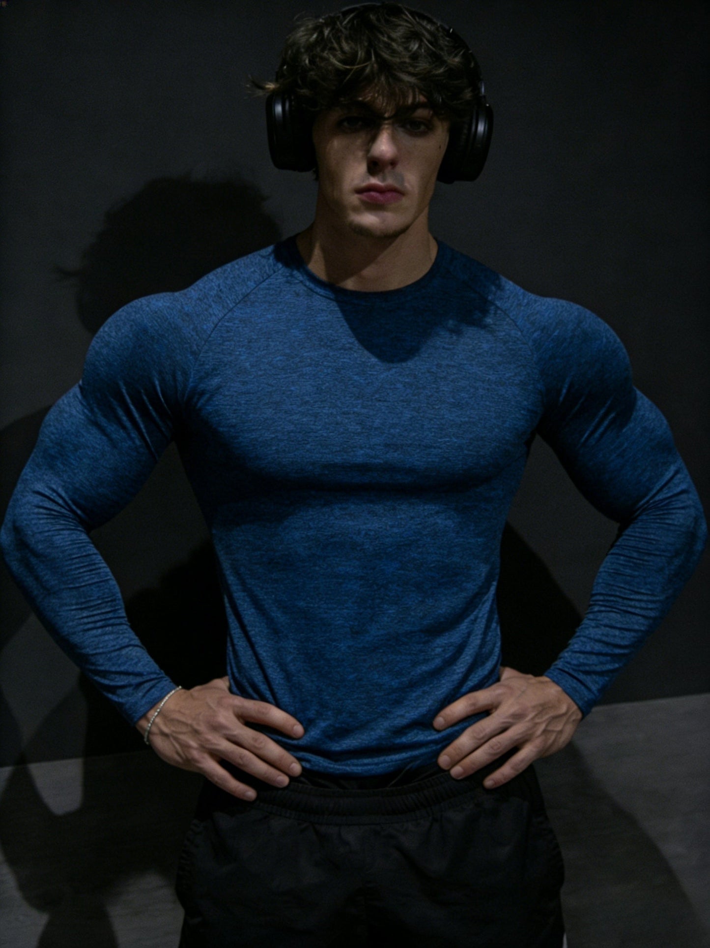 Men's Long Sleeve Compression T-Shirt with Muscle Fit | Gym Wear
