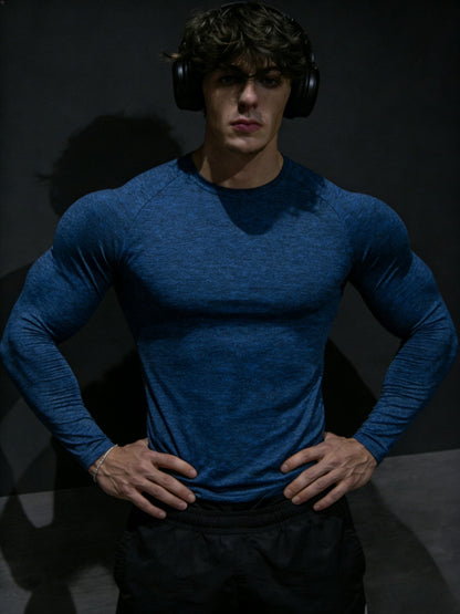 Men's Long Sleeve Compression T-Shirt with Muscle Fit | Gym Wear