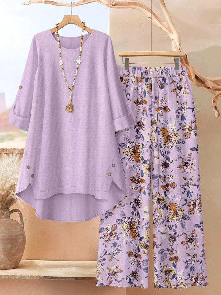 Marisol | Women's Layered Tunic & Wide-Leg Trousers Set