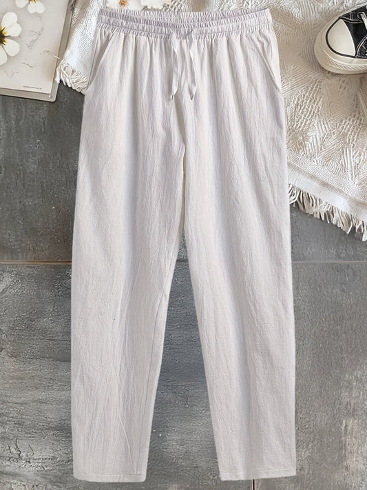 Pantaloni da uomo | Pantaloni a vestibilità rilassata | Vita alta e gamba dritta | Stile quotidiano minimalista