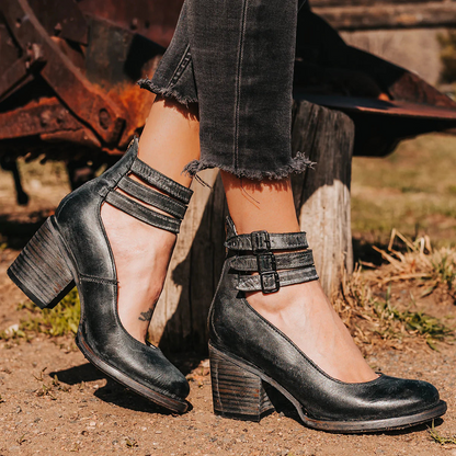 Damen Mehrriemige Schuhe mit Absatz | Klassisch