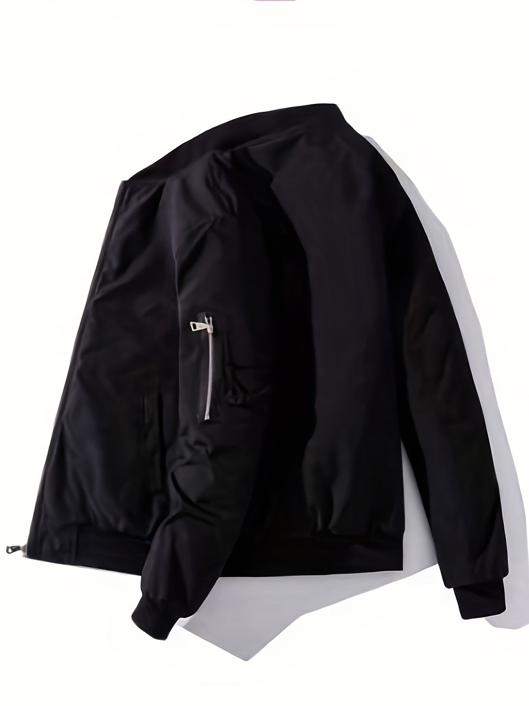 Herren Bomberjacke mit Kapuze | Bequeme Passform mit Reissverschluss | Layered Hood Design | Streetwear Freizeitlook