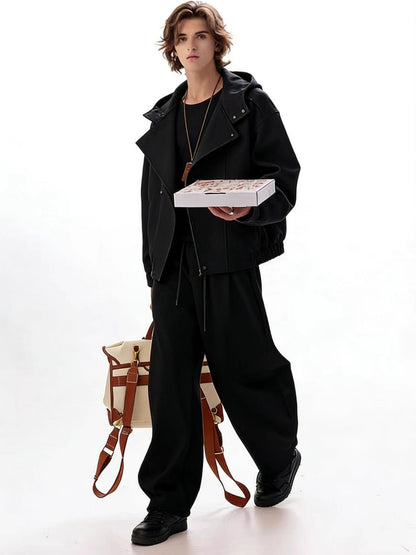 Raven | Bikerjacke mit Kapuze