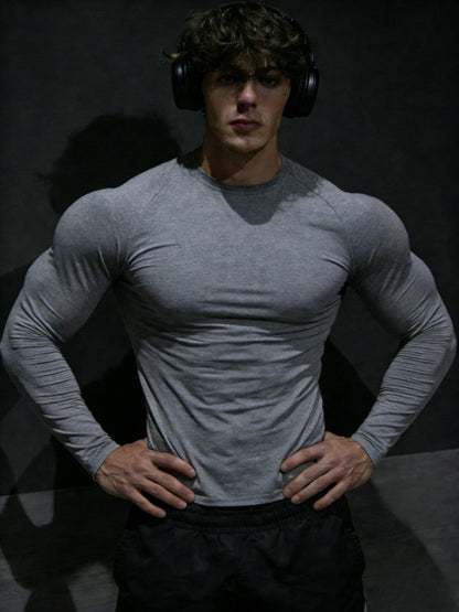 Men's Long Sleeve Compression T-Shirt with Muscle Fit | Gym Wear