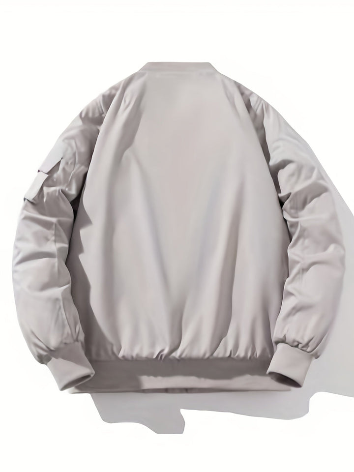 Herren Bomberjacke mit Kapuze | Bequeme Passform mit Reissverschluss | Layered Hood Design | Streetwear Freizeitlook