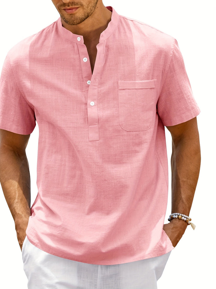 Rafał | T-shirt Henley homme en grandes tailles