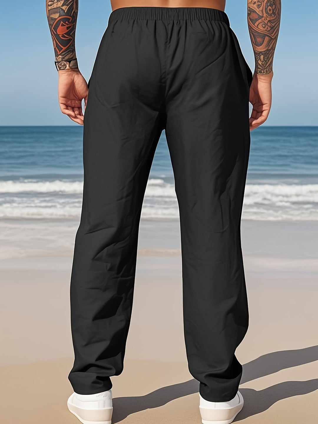 Herren Zweiteiler | Freizeithemd mit Kordelzughose | Bequeme Passform | Sommerlicher Resort-Look