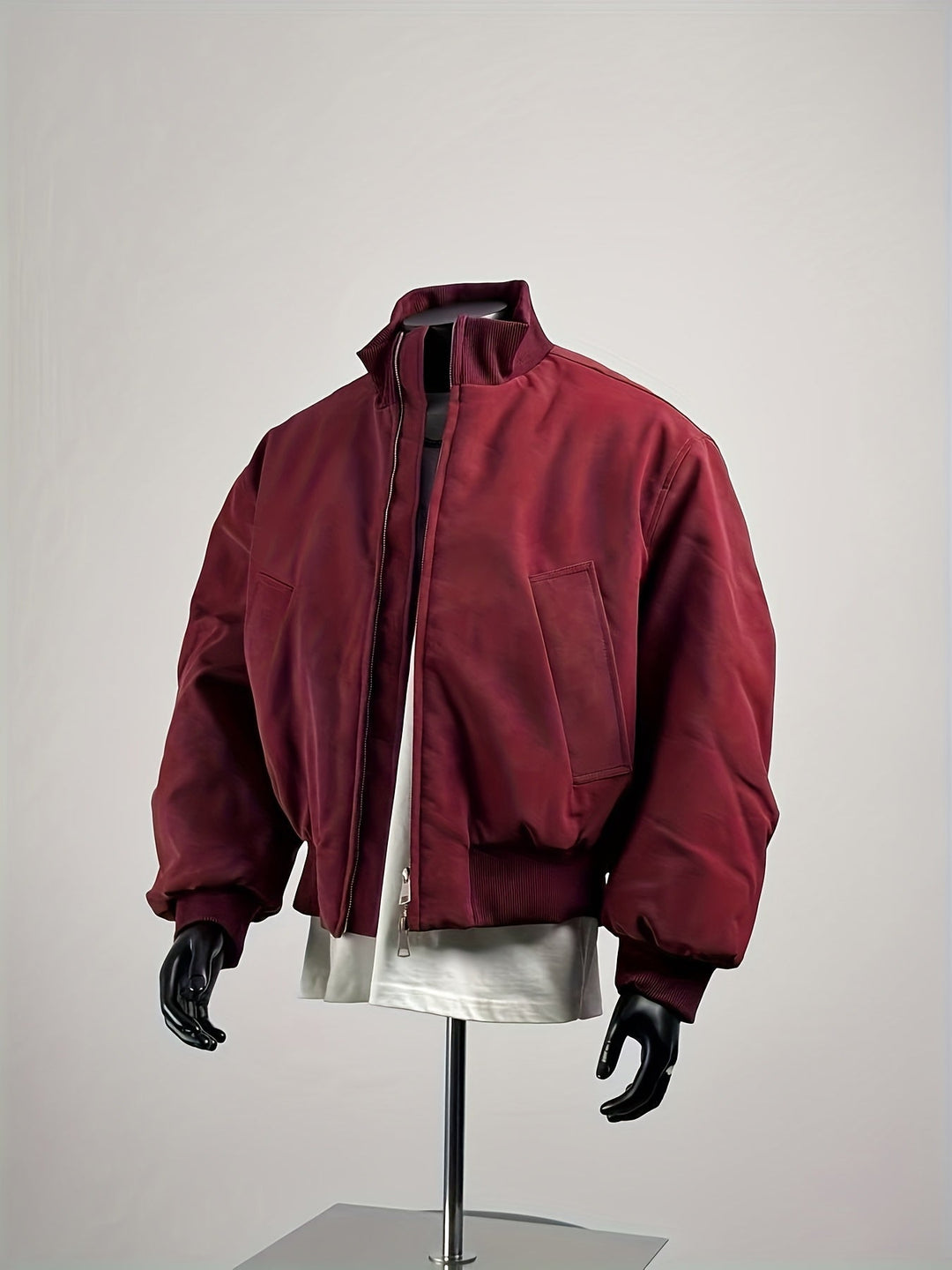 Veste bomber homme | Coupe confortable avec fermeture éclair | Col montant design | Look décontracté streetwear