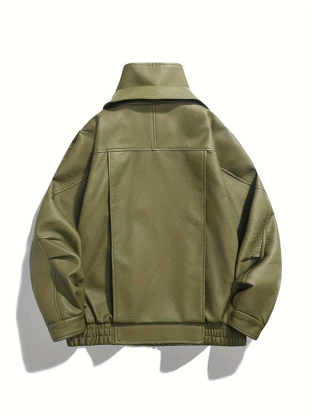 Veste de moto pour homme | Design distinctif du col | Détail fermeture éclair | Style urbain moderne