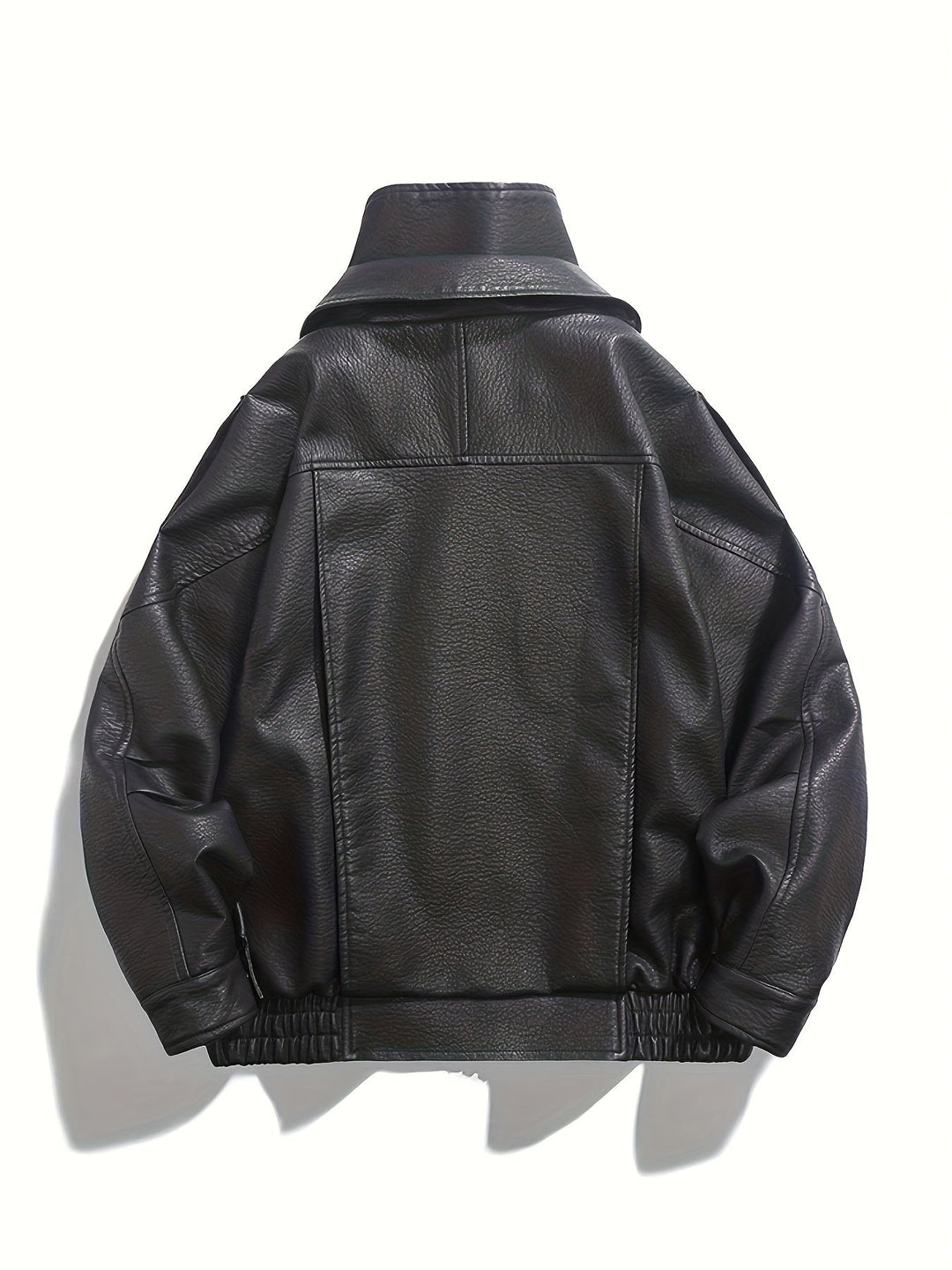 Veste de moto pour homme | Design distinctif du col | Détail fermeture éclair | Style urbain moderne
