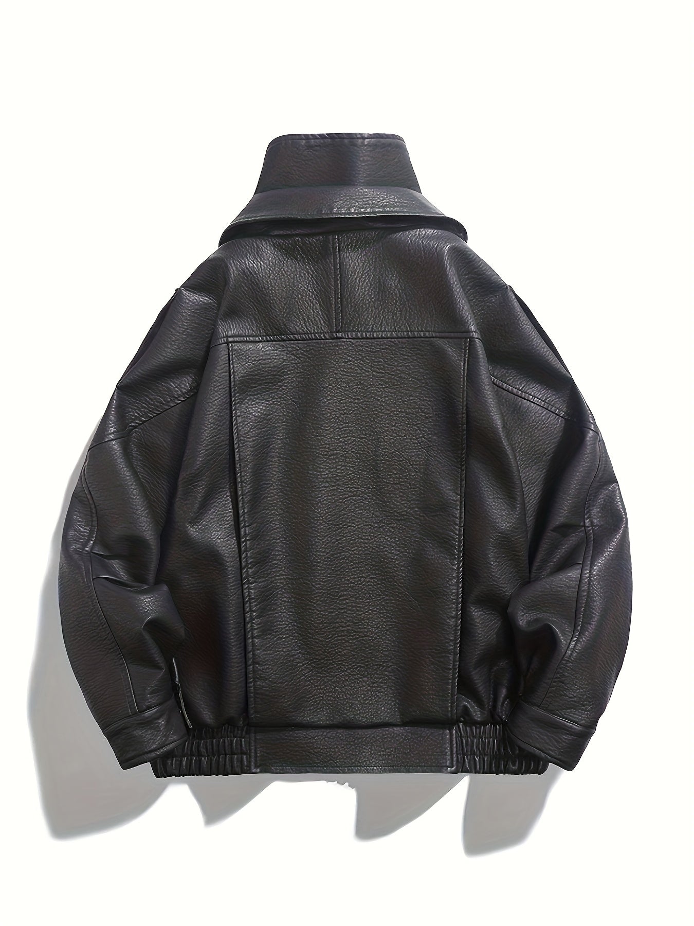Herren Motorradjacke | Markantes Kragendesign | Reissverschluss Detail | Moderner Urbaner Stil