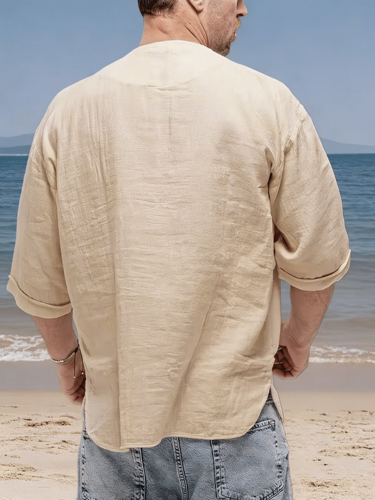Herren Henley-Shirt | Relaxed Fit Shirt | V-Ausschnitt Design | Lässiger Alltagsstil