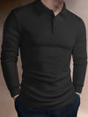 Mateusz | Męska koszulka polo slim fit z długimi rękawami