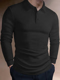 Mateusz | Herren Slim-Fit Poloshirt mit langen Ärmeln
