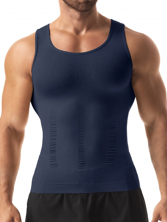 T-shirt de compression amincissant pour homme, contrôle du ventre, débardeur | Sous-vêtements gainants