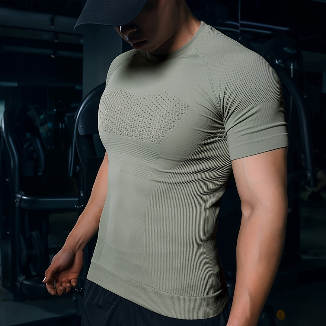 Pánské fitness tričko | Přiléhavé krátké tričko | Definovaná silueta | Moderní vzhled sportovního oblečení