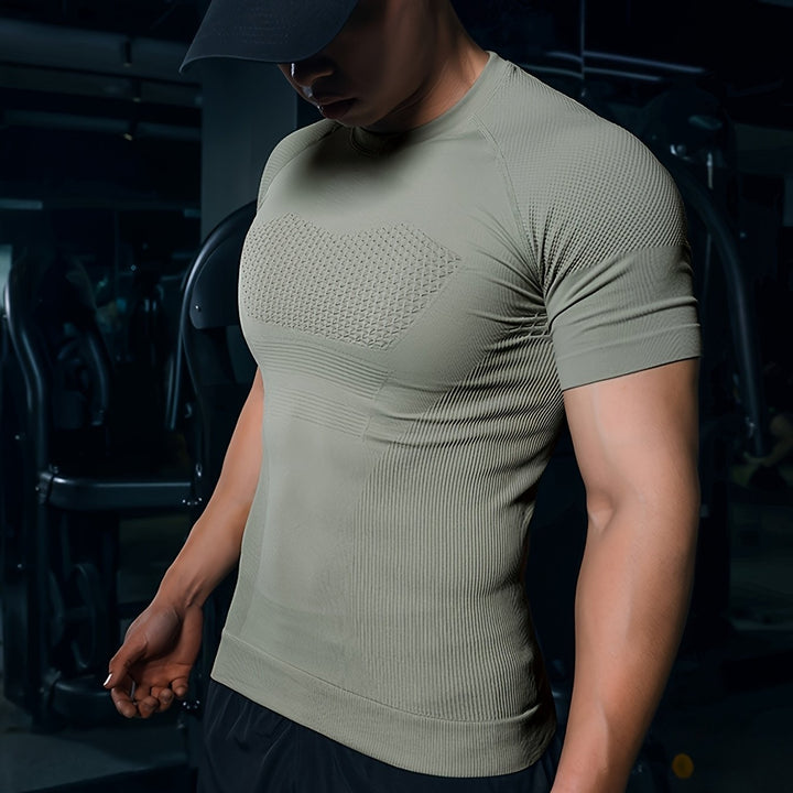 Pánské fitness tričko | Přiléhavé krátké tričko | Definovaná silueta | Moderní vzhled sportovního oblečení