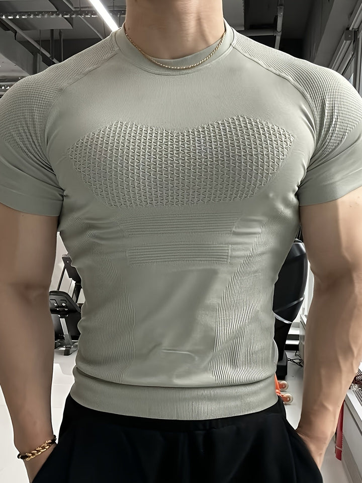 Pánské fitness tričko | Přiléhavé krátké tričko | Definovaná silueta | Moderní vzhled sportovního oblečení