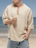 Herren Henley-Shirt | Relaxed Fit Shirt | V-Ausschnitt Design | Lässiger Alltagsstil