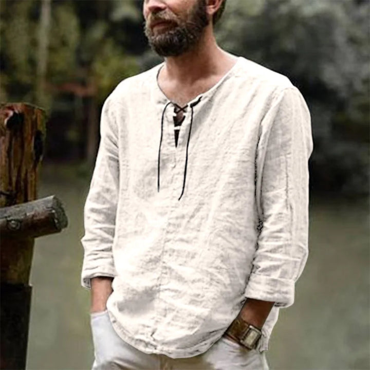 Chemise Homme à Nouer | Chemise à Manches Longues pour l'Été
