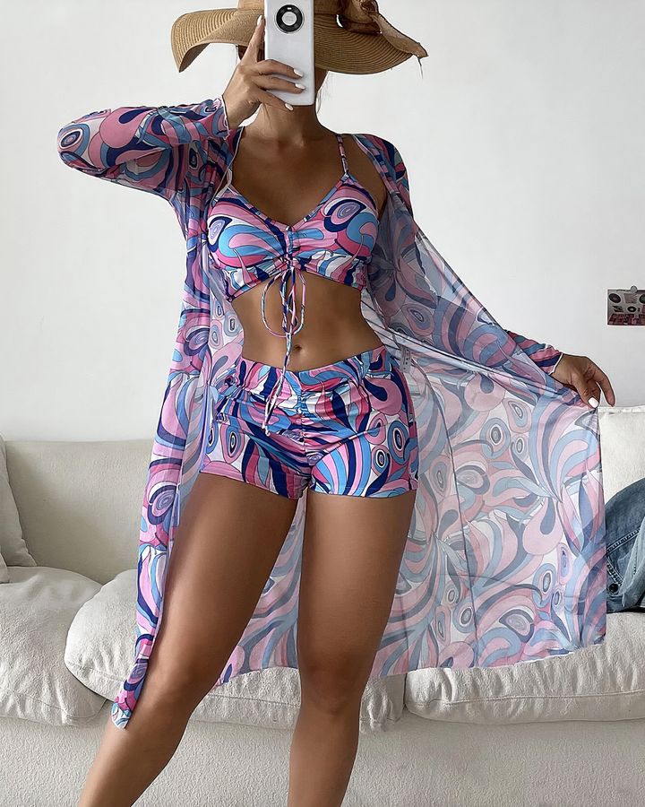 AMALFI - Bikini-Set mit hohem Bund und passendem Überwurf 9