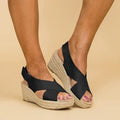 Alice - Keilsandalen mit gekreuzten Riemen für Damen 2