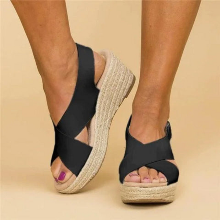 Alice - Keilsandalen mit gekreuzten Riemen für Damen 3