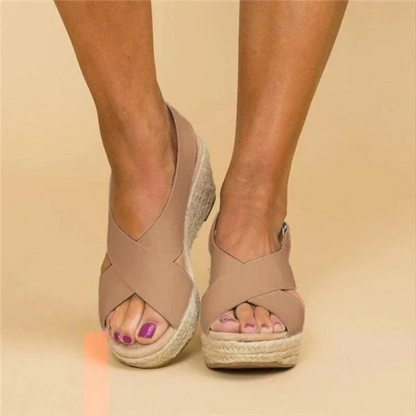 Alice - Keilsandalen mit gekreuzten Riemen für Damen 5