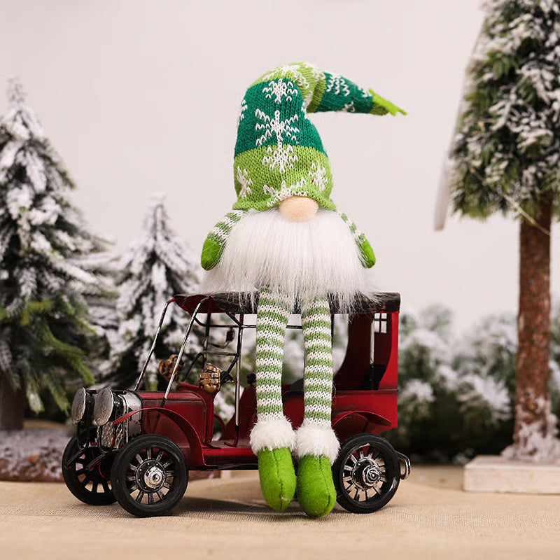 Beleuchtetes Weihnachts-Zwerg-Plüschtier-Set – Nordische Tomte-Weihnachtsdekoration mit langen Beinen