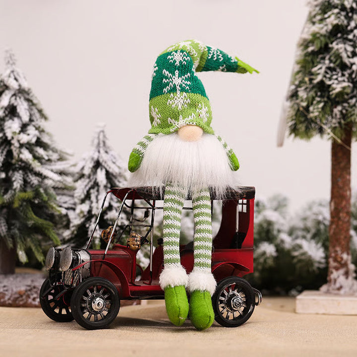 Beleuchtetes Weihnachts-Zwerg-Plüschtier-Set – Nordische Tomte-Weihnachtsdekoration mit langen Beinen