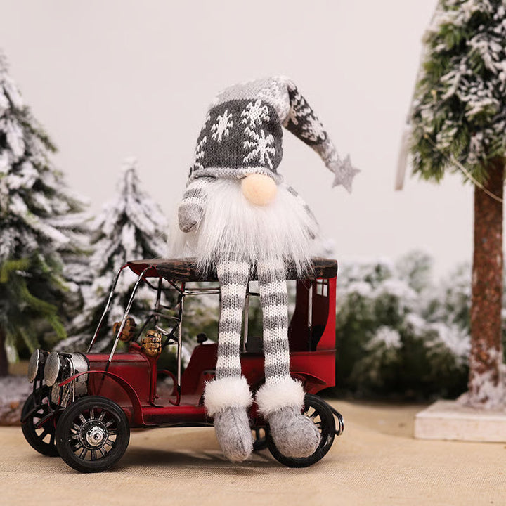 Beleuchtetes Weihnachts-Zwerg-Plüschtier-Set – Nordische Tomte-Weihnachtsdekoration mit langen Beinen