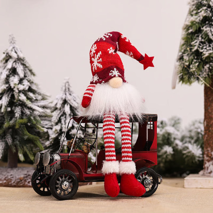 Beleuchtetes Weihnachts-Zwerg-Plüschtier-Set – Nordische Tomte-Weihnachtsdekoration mit langen Beinen
